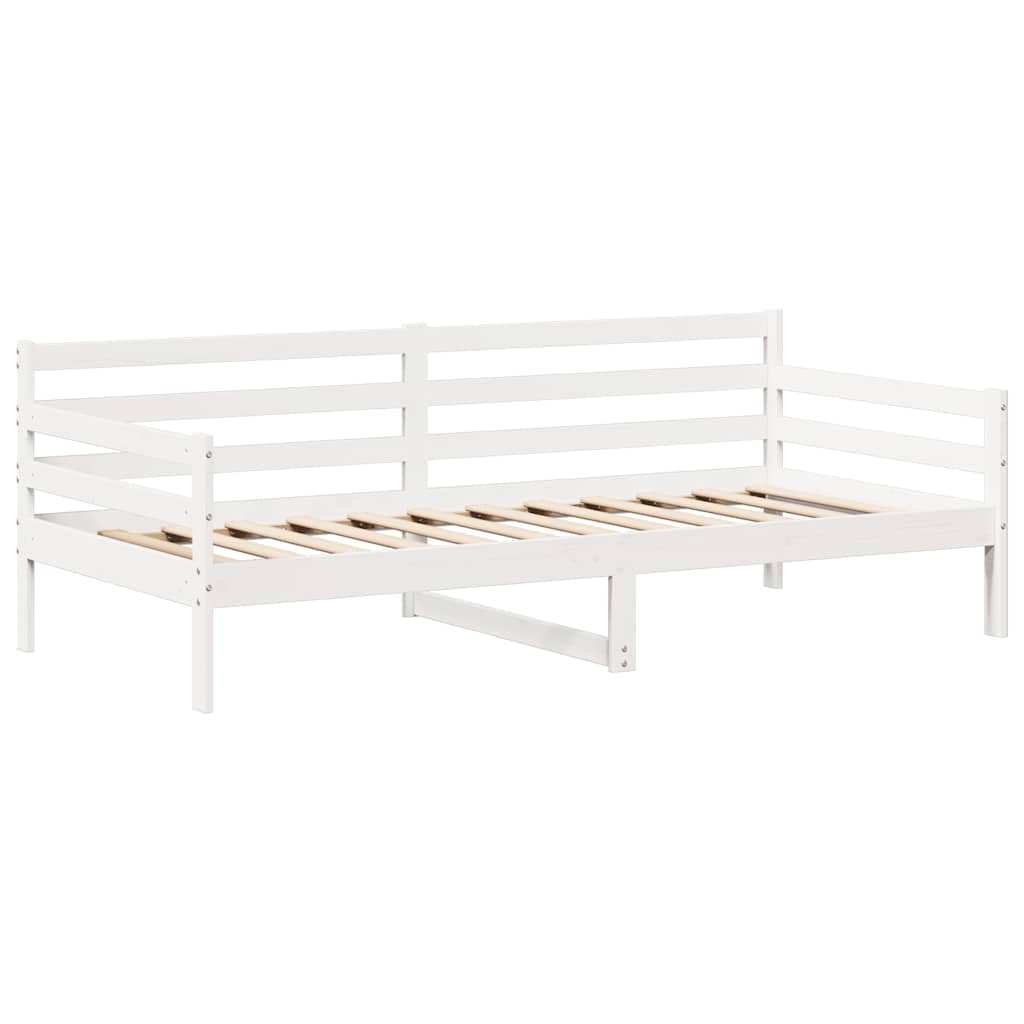 fehér tömör fenyőfa kanapéágy tetővel 80 x 200 cm