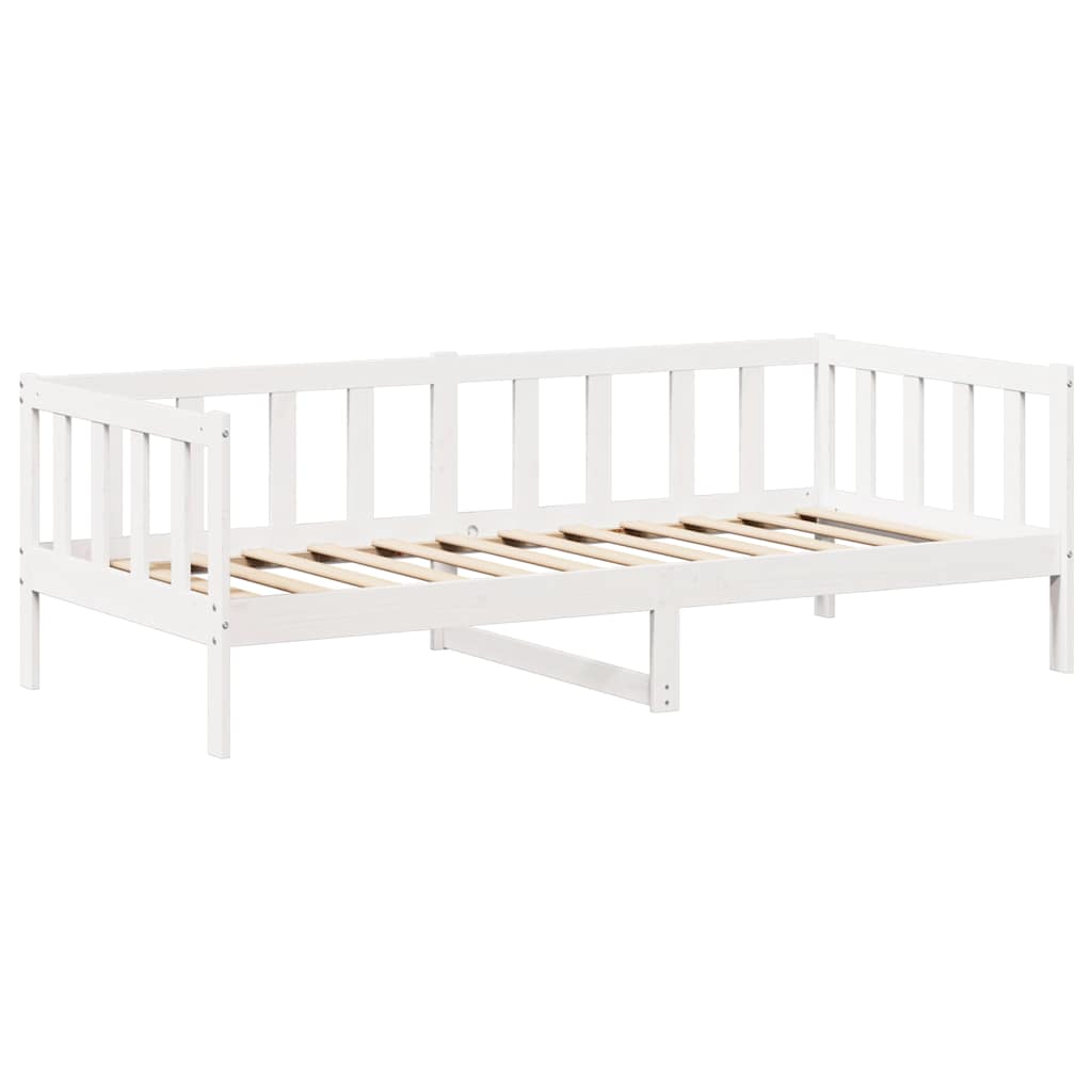 fehér tömör fenyőfa kanapéágy tetővel 80 x 200 cm