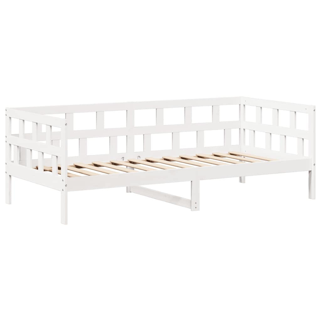 fehér tömör fenyőfa kanapéágyszett tetővel 80 x 200 cm