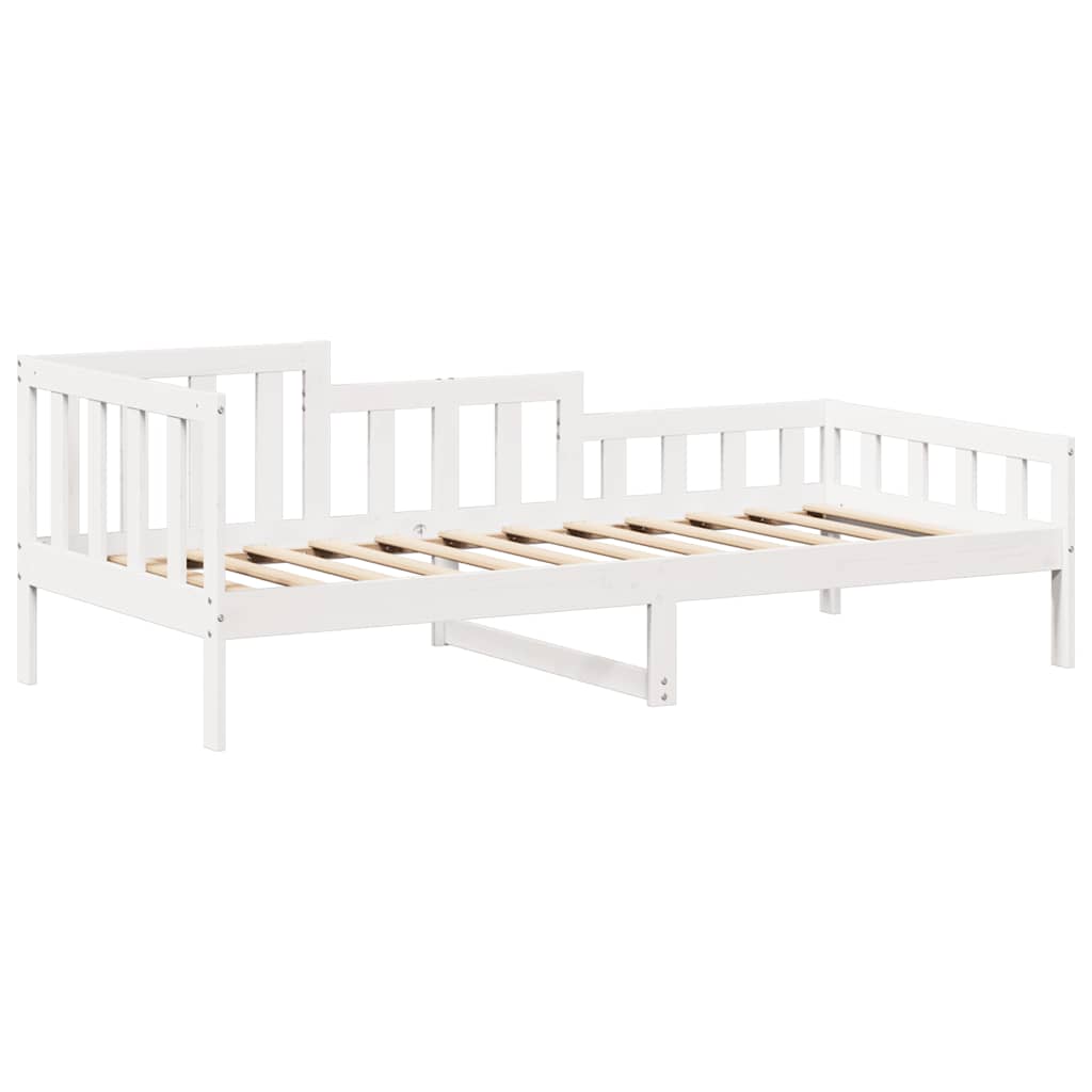 fehér tömör fenyőfa kanapéágy tetővel 80 x 200 cm