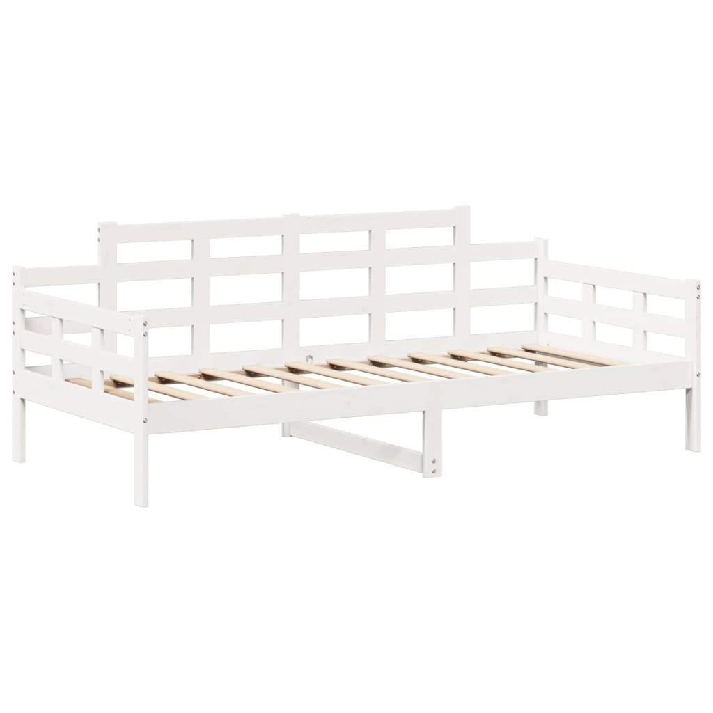 fehér tömör fenyőfa kanapéágy tetővel 80 x 200 cm