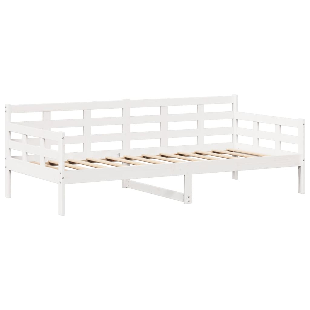 fehér tömör fenyőfa kanapéágy tetővel 80 x 200 cm