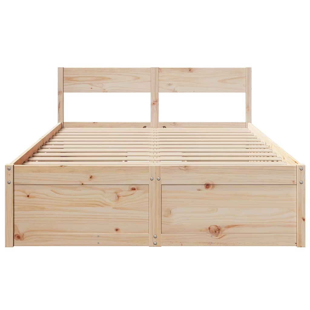 tömör fenyőfa ágy matrac nélkül 135 x 190 cm