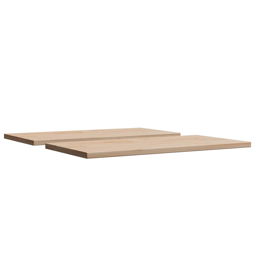 2 db tömör fenyőfa téglalap alakú asztallap 70 x 35 x 2,5 cm