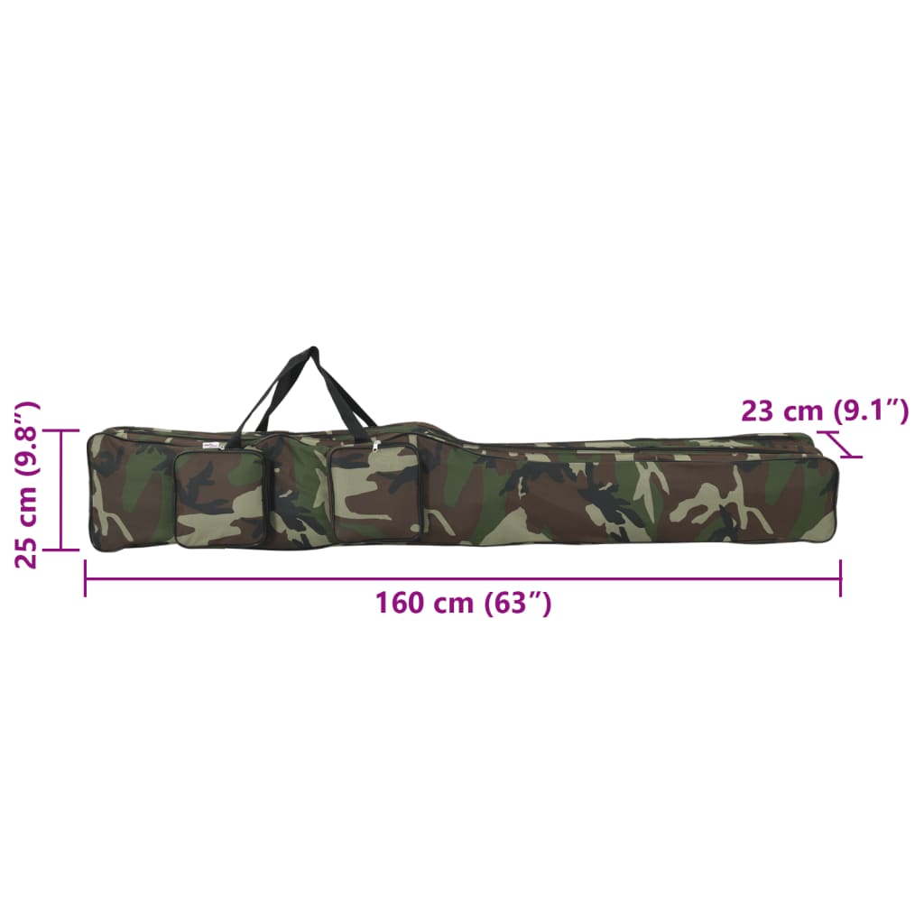 zöld terepszínű oxford szövet horgászbottáska 160 cm