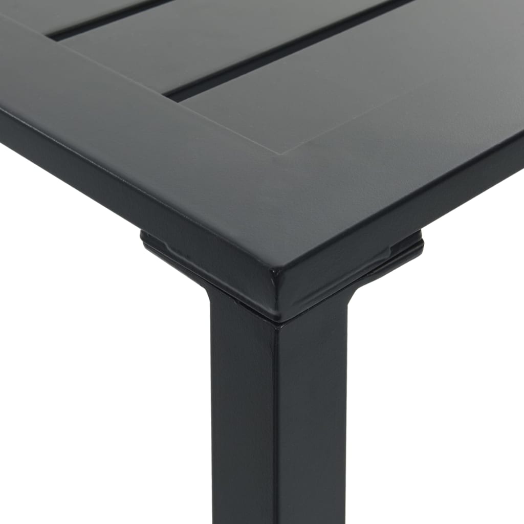 9 részes fekete porszórt acél kerti bárszett