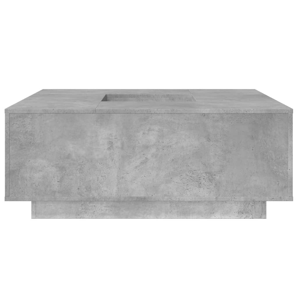 betonszürke szerelt fa dohányzóasztal 100x100x40 cm