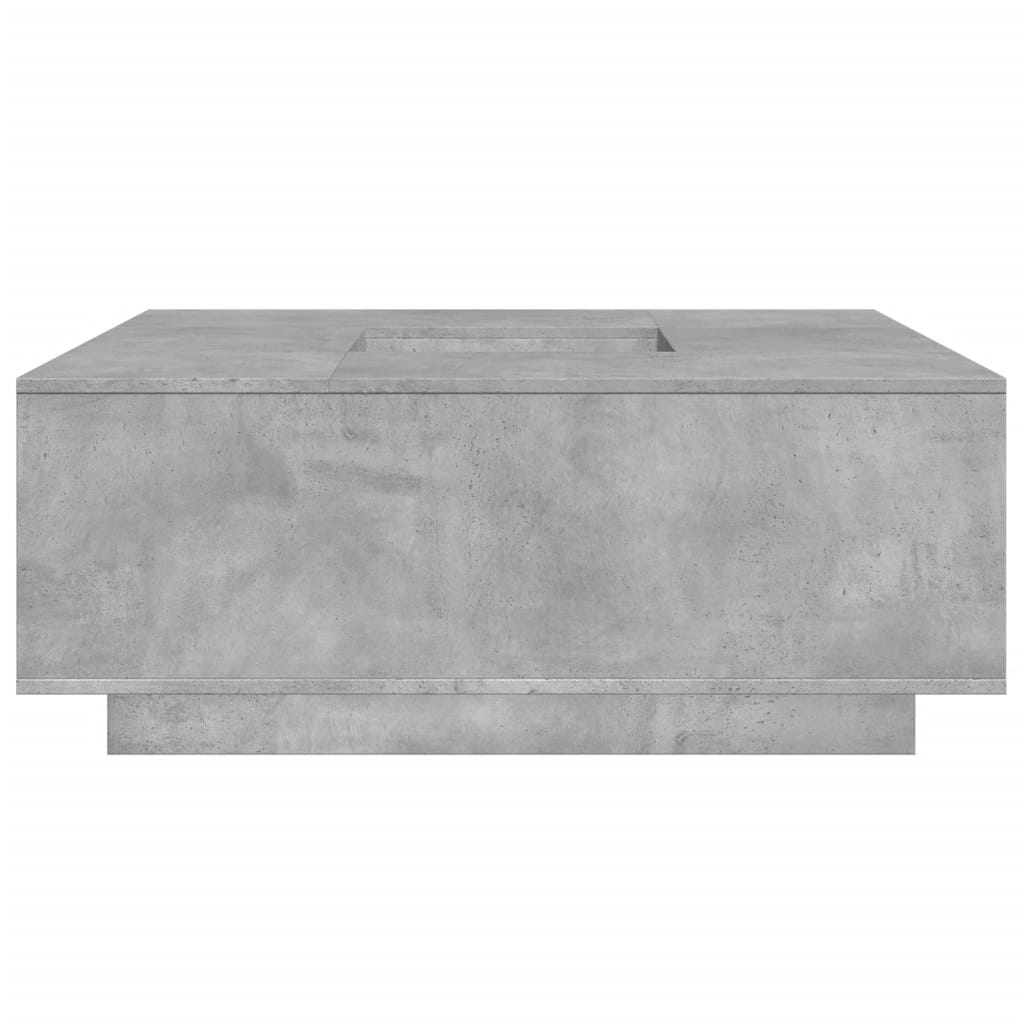 betonszürke szerelt fa dohányzóasztal 100x100x40 cm