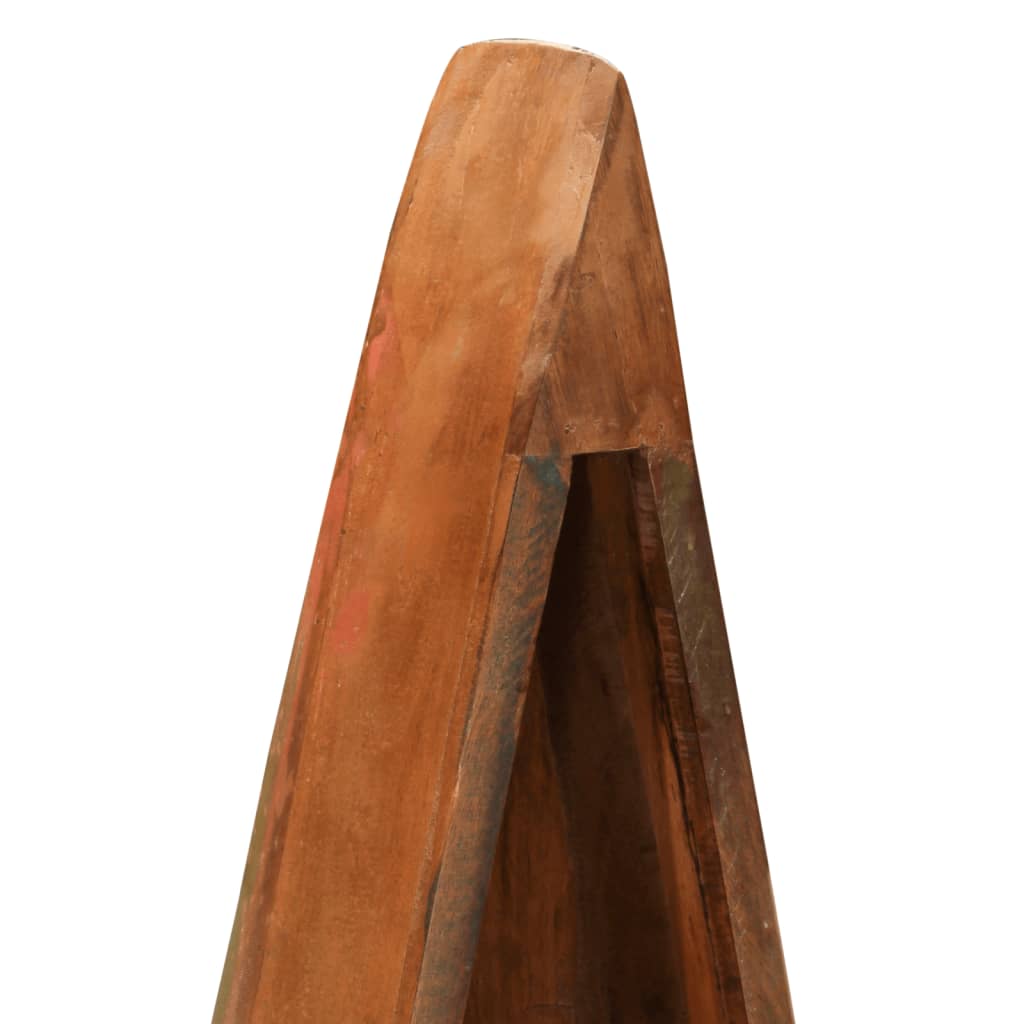 tömör újrahasznosított fa csónakszekrény 39 x 27 x 127 cm