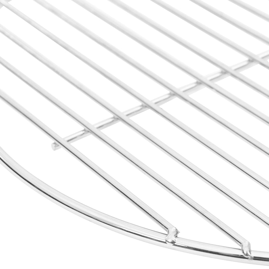 kerek 304 rozsdamentes acél BBQ grillrács Ø34,5 cm