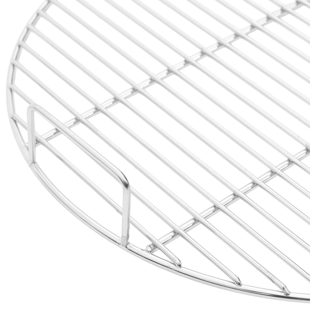 kerek 304 rozsdamentes acél BBQ grillrács fogantyúval Ø54 cm