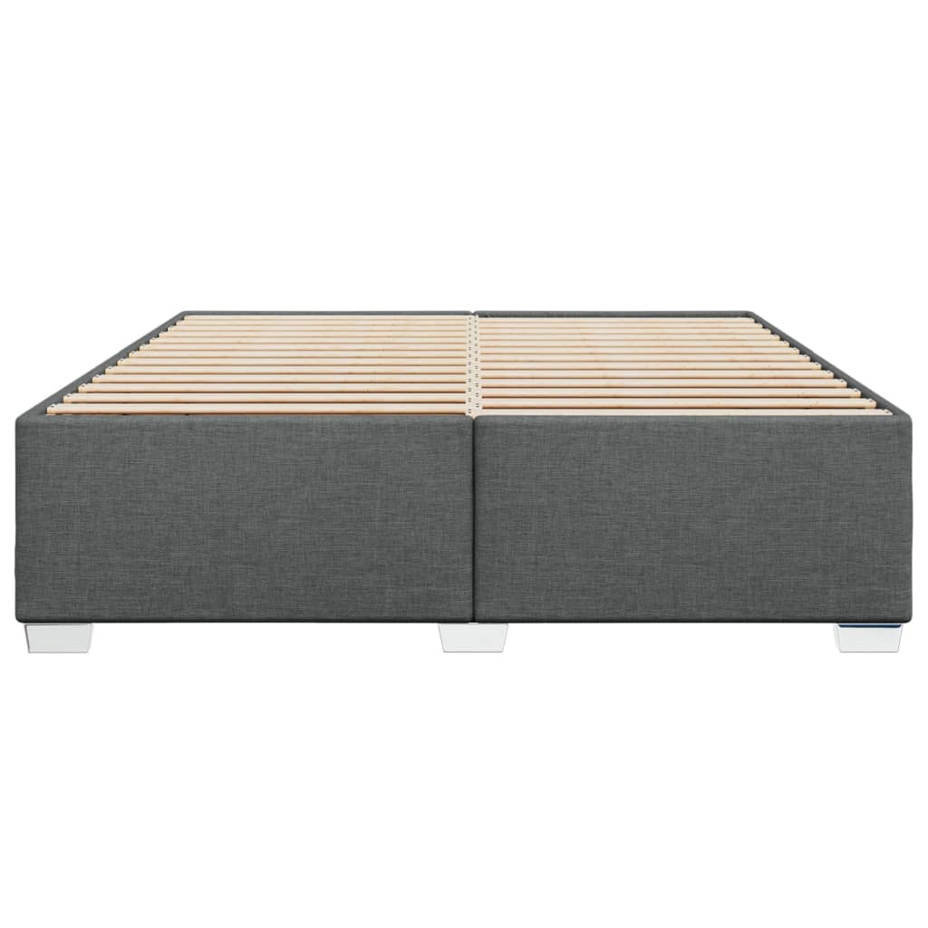 sötétszürke szövet ágykeret matrac nélkül 200 x 200 cm