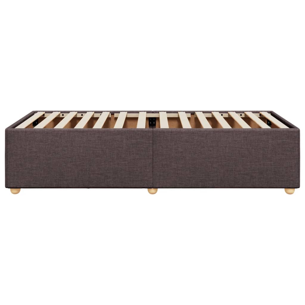 sötétbarna szövet ágykeret matrac nélkül 80x200 cm