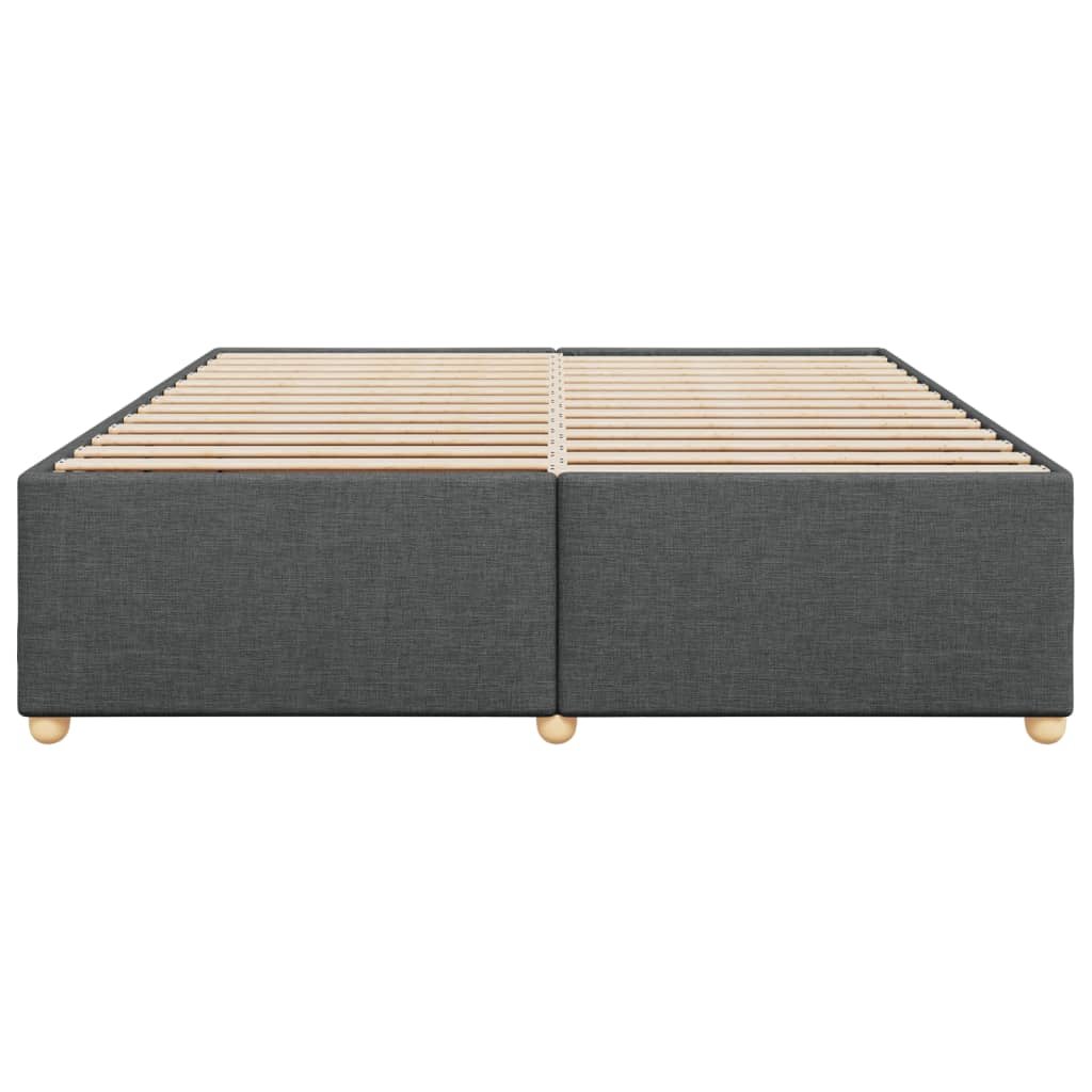 sötétszürke szövet ágykeret matrac nélkül 200 x 200 cm