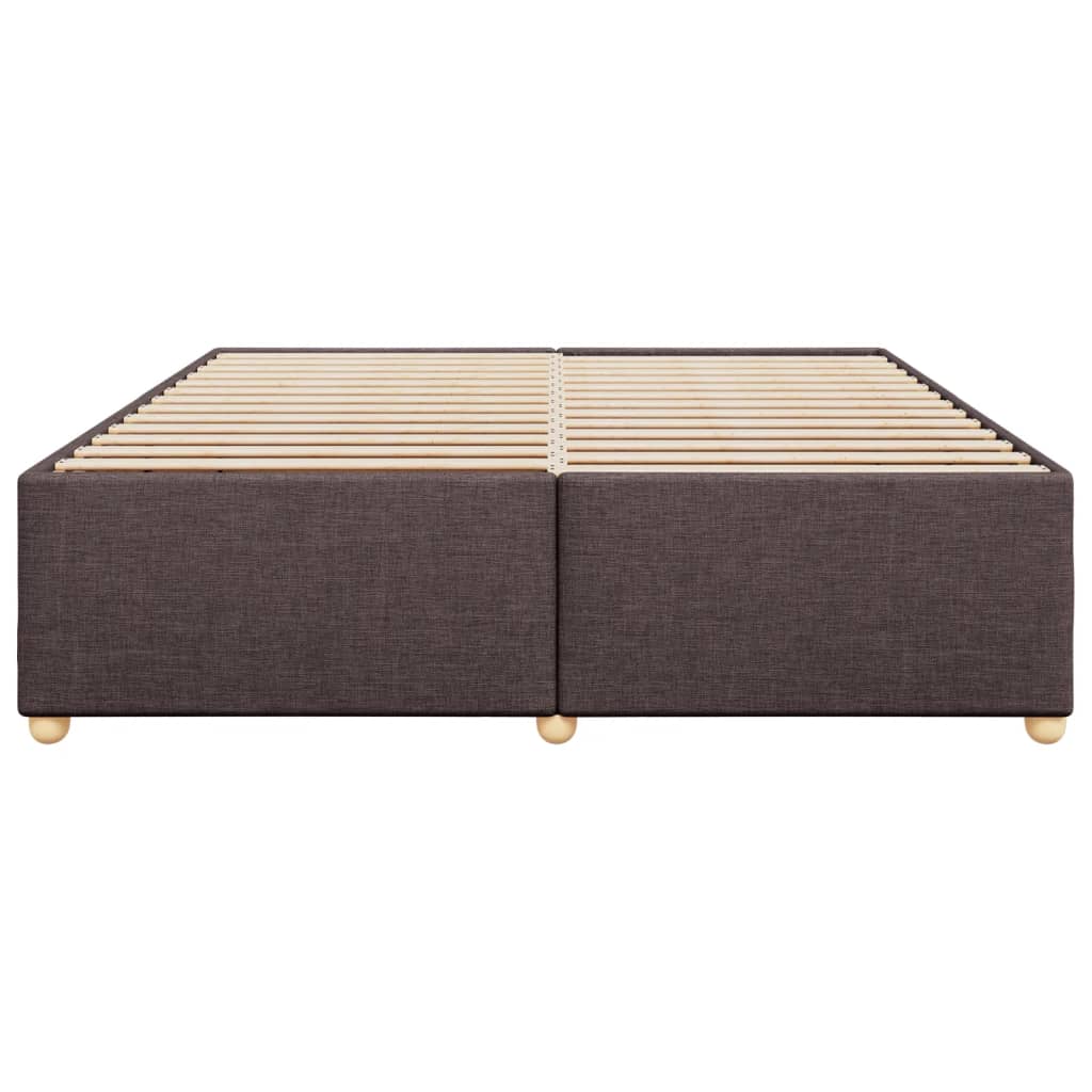 sötétbarna szövet ágykeret matrac nélkül 200 x 200 cm
