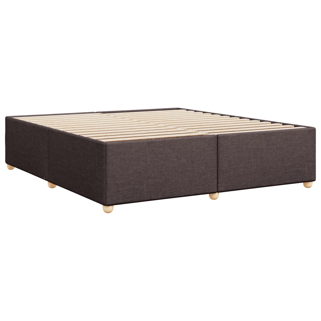 sötétbarna szövet ágykeret matrac nélkül 200 x 200 cm