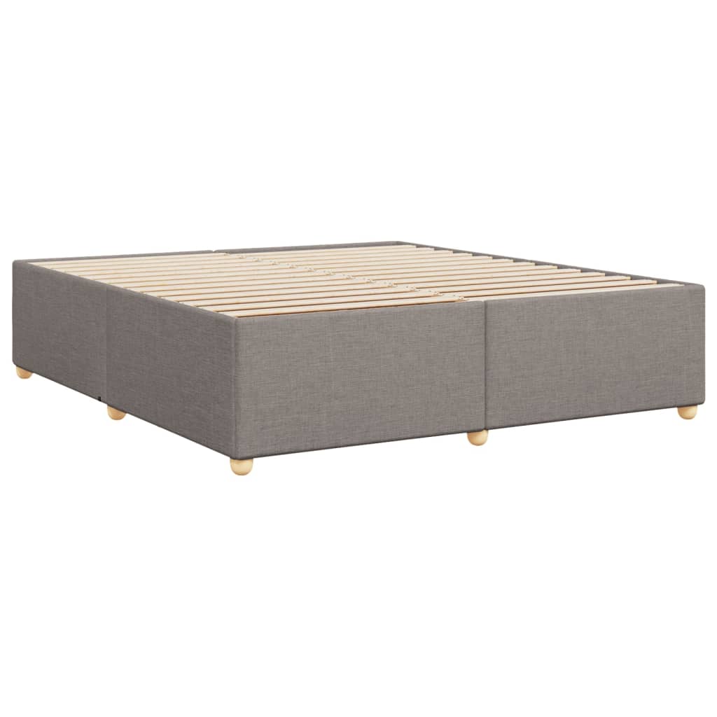 tópszínű szövet ágykeret matrac nélkül 200 x 200 cm
