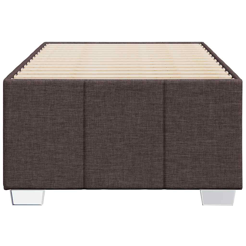 sötétbarna szövet ágykeret matrac nélkül 100x200 cm