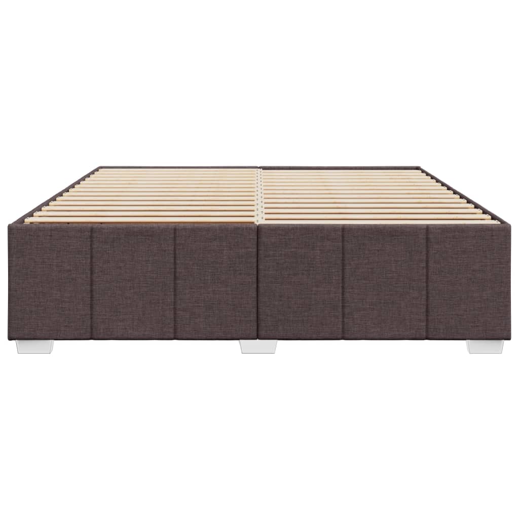 sötétbarna szövet ágykeret matrac nélkül 200 x 200 cm