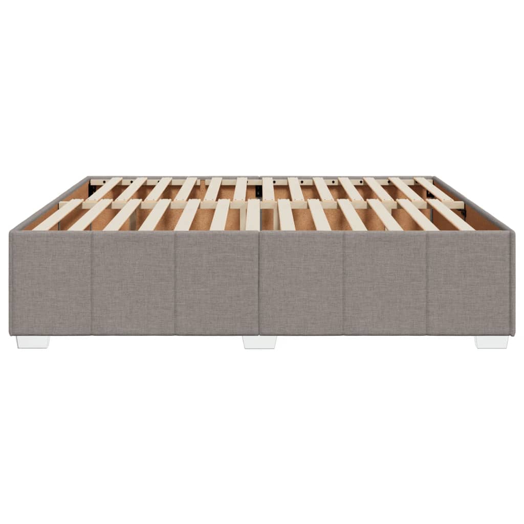 tópszínű szövet ágykeret matrac nélkül 200 x 200 cm