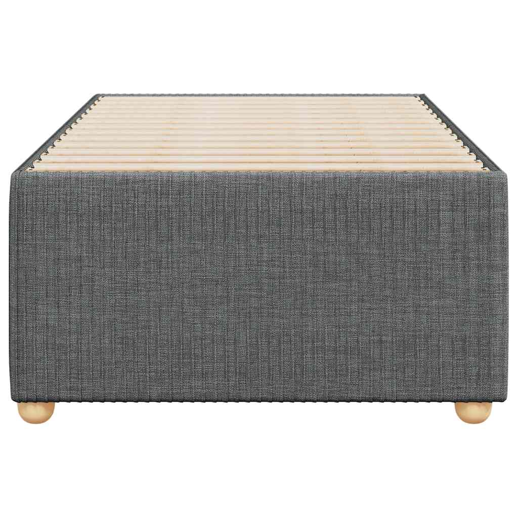 sötétszürke szövet ágykeret matrac nélkül 80x200 cm