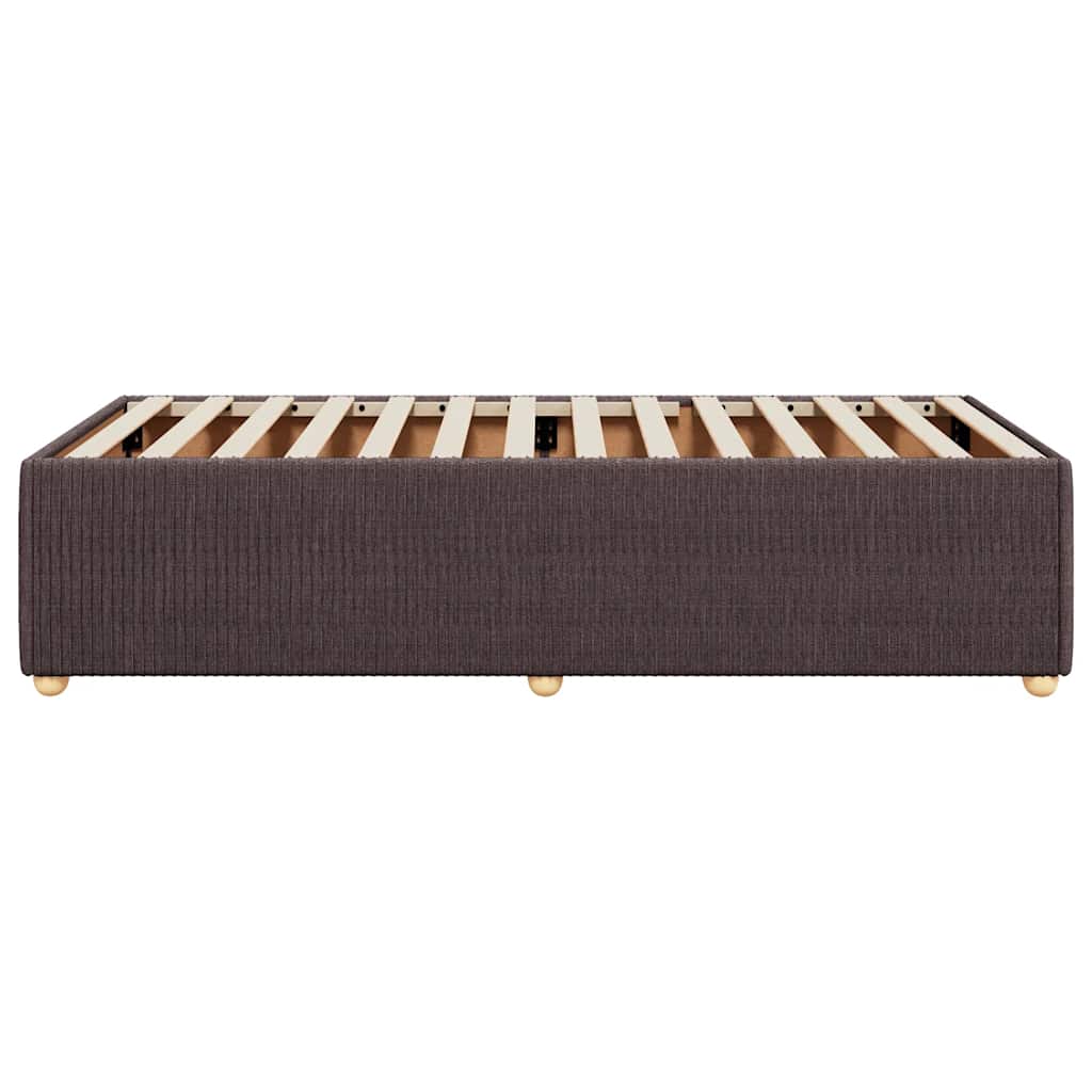 sötétbarna szövet ágykeret matrac nélkül 80x200 cm