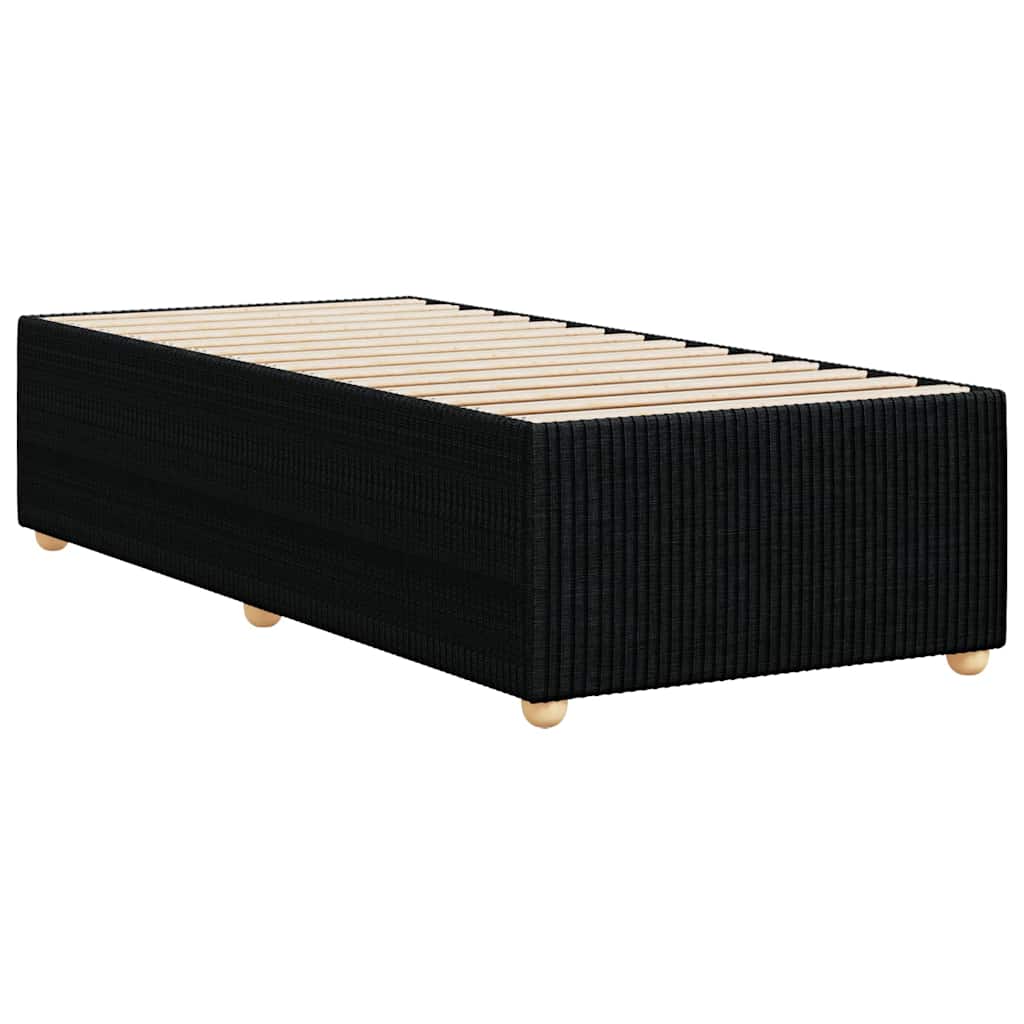 ágykeret matrac nélkül fekete 90x200 cm szövet