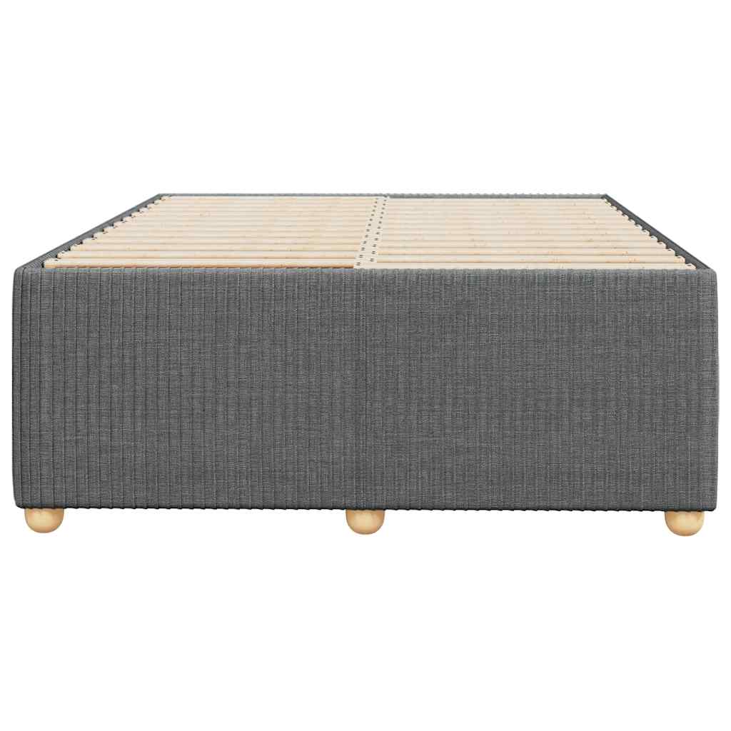 sötétszürke szövet ágykeret matrac nélkül 120x200 cm