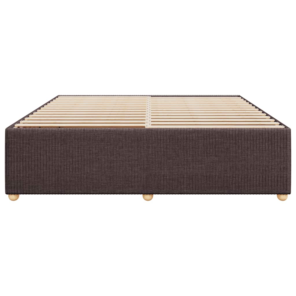 sötétbarna szövet ágykeret matrac nélkül 200 x 200 cm