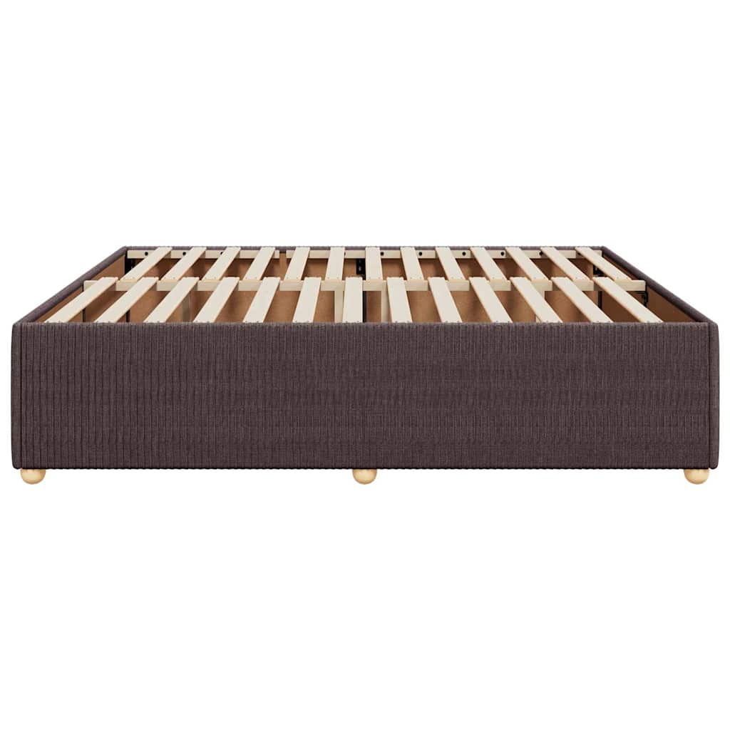 sötétbarna szövet ágykeret matrac nélkül 200 x 200 cm