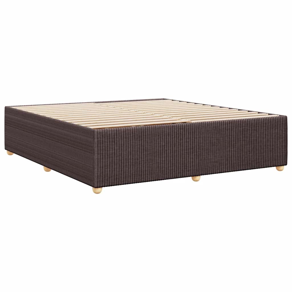 sötétbarna szövet ágykeret matrac nélkül 200 x 200 cm