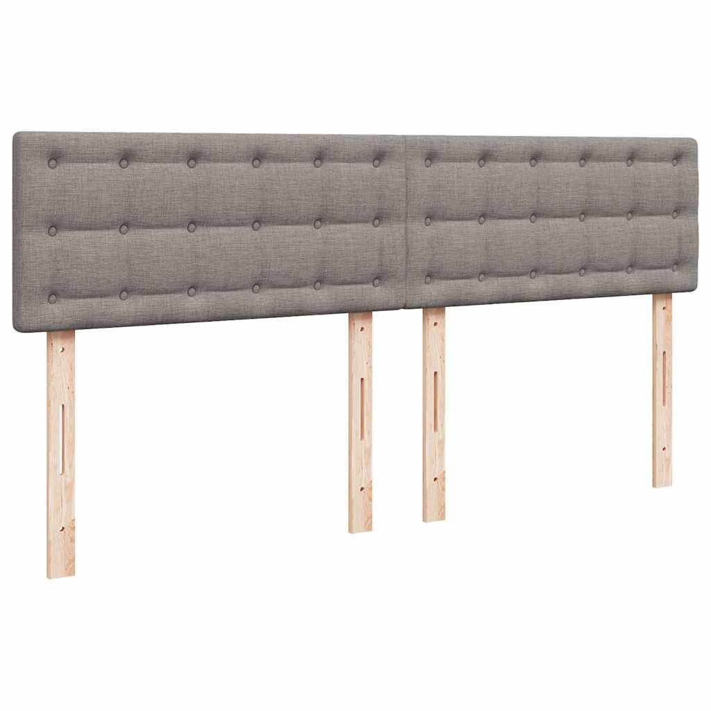 tópszínű szövet rugós ágy matraccal 200 x 200 cm