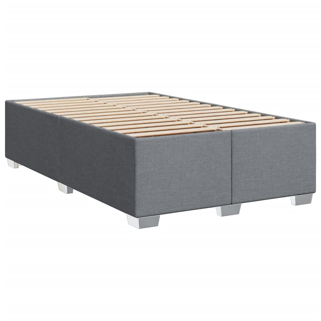 világosszürke szövet rugós ágy matraccal 120 x 200 cm