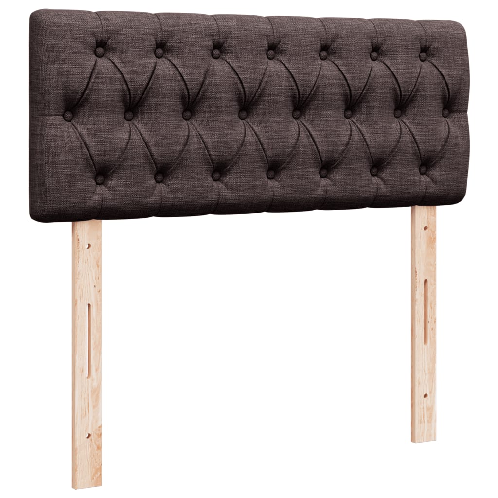 sötétbarna szövet rugós ágy matraccal 120 x 200 cm
