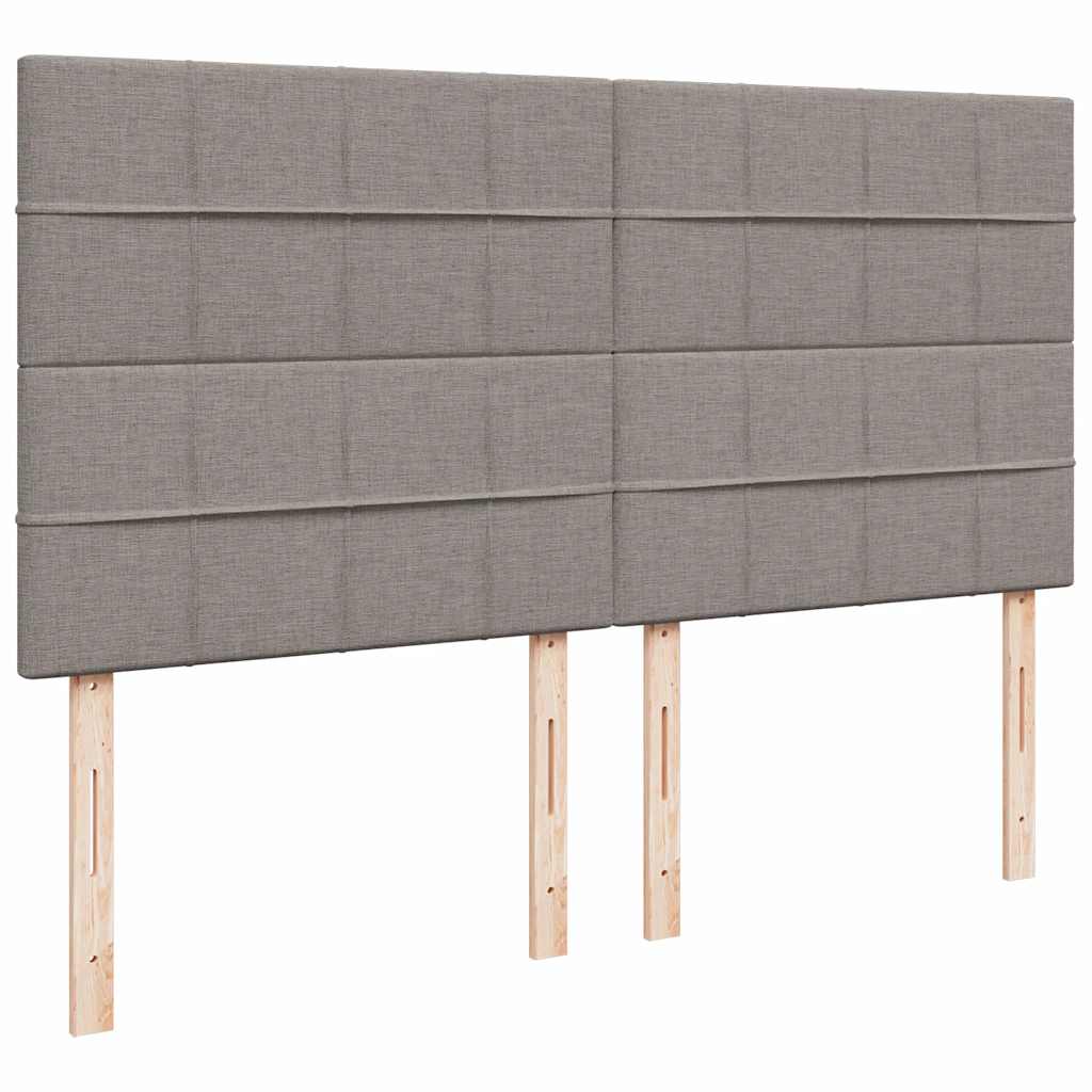 tópszínű szövet rugós ágy matraccal 200 x 200 cm