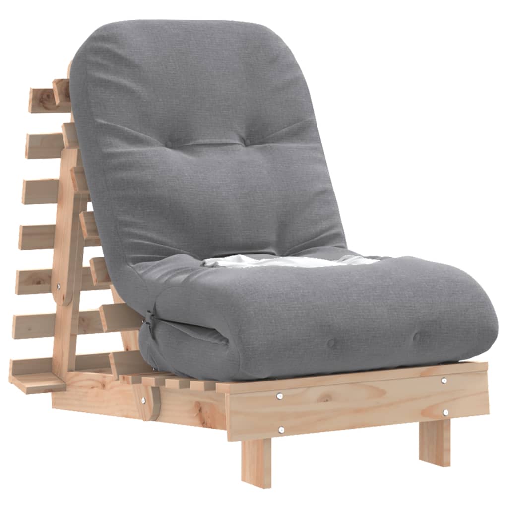 tömör fenyőfa futon kanapéágy matraccal 60 x 206 x 11 cm