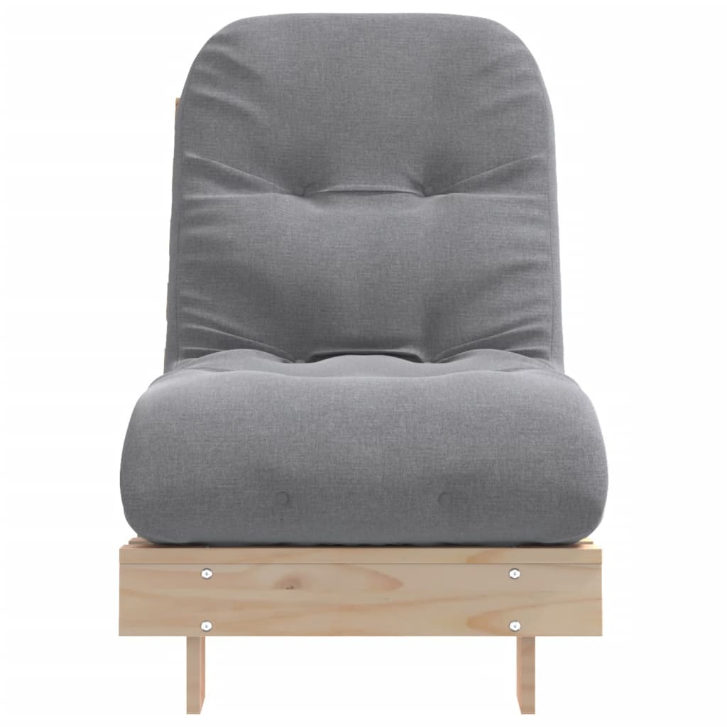 tömör fenyőfa futon kanapéágy matraccal 60 x 206 x 11 cm