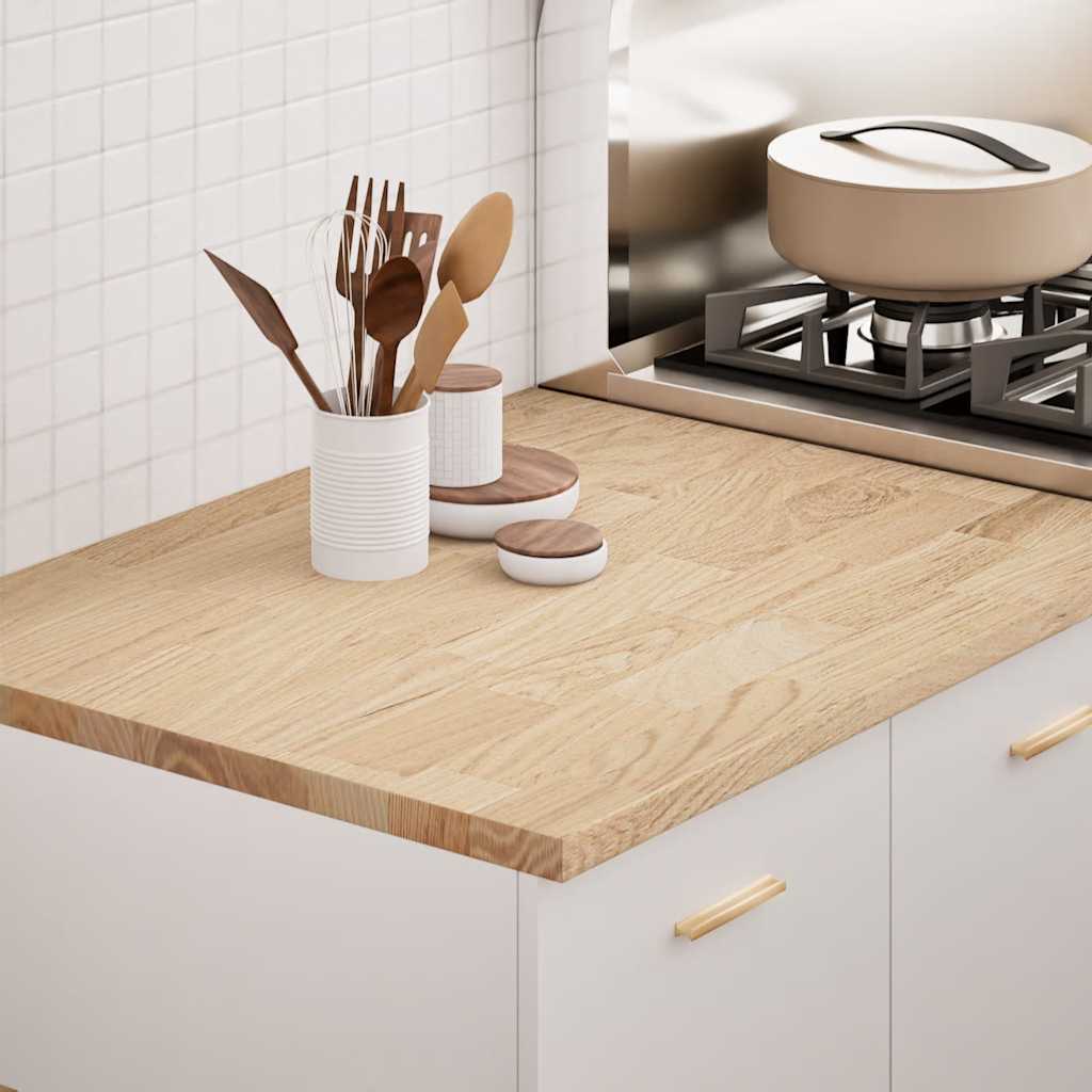 konyhai munkalap 80x63,5x2,7 cm tömör fa tölgyfa téglalap alakú