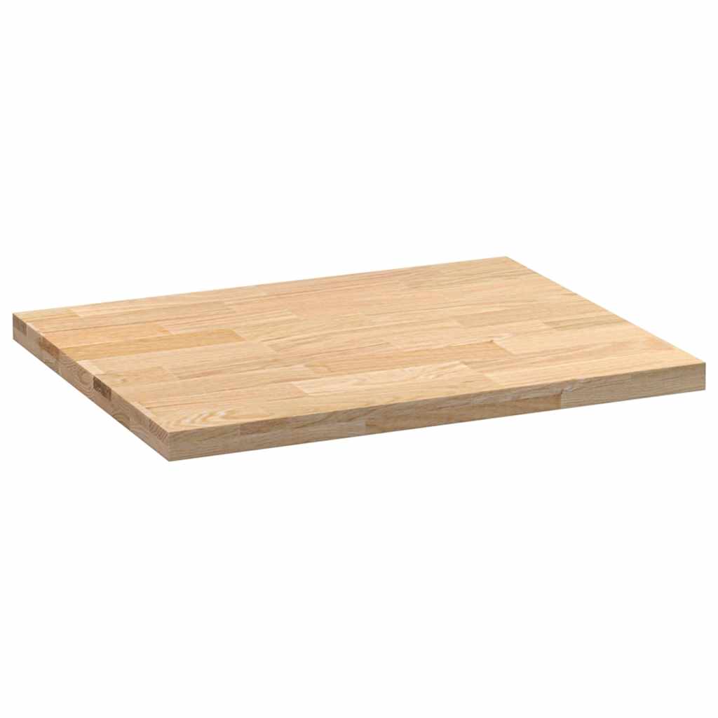konyhai munkalap 80x63,5x4 cm tömör fa tölgyfa téglalap alakú
