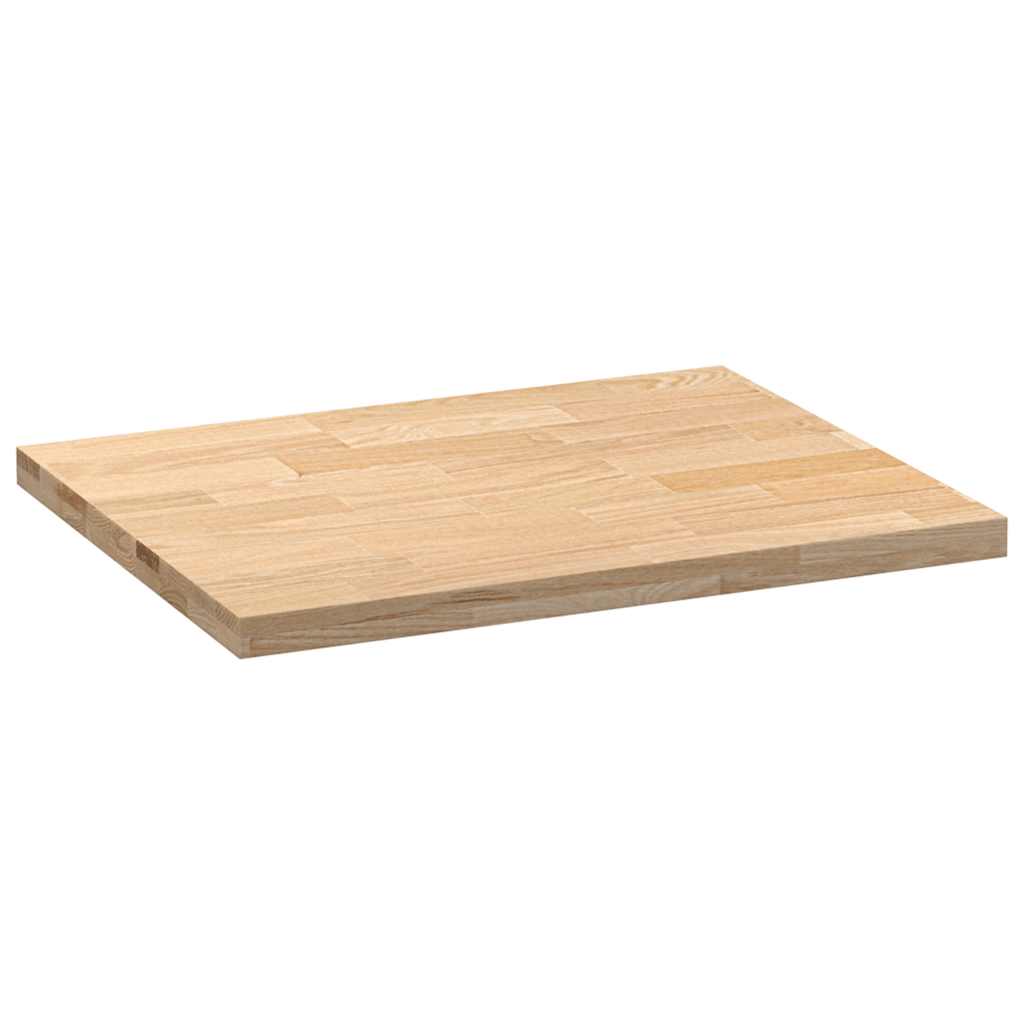 konyhai munkalap 80x63,5x4 cm tömör fa tölgyfa téglalap alakú