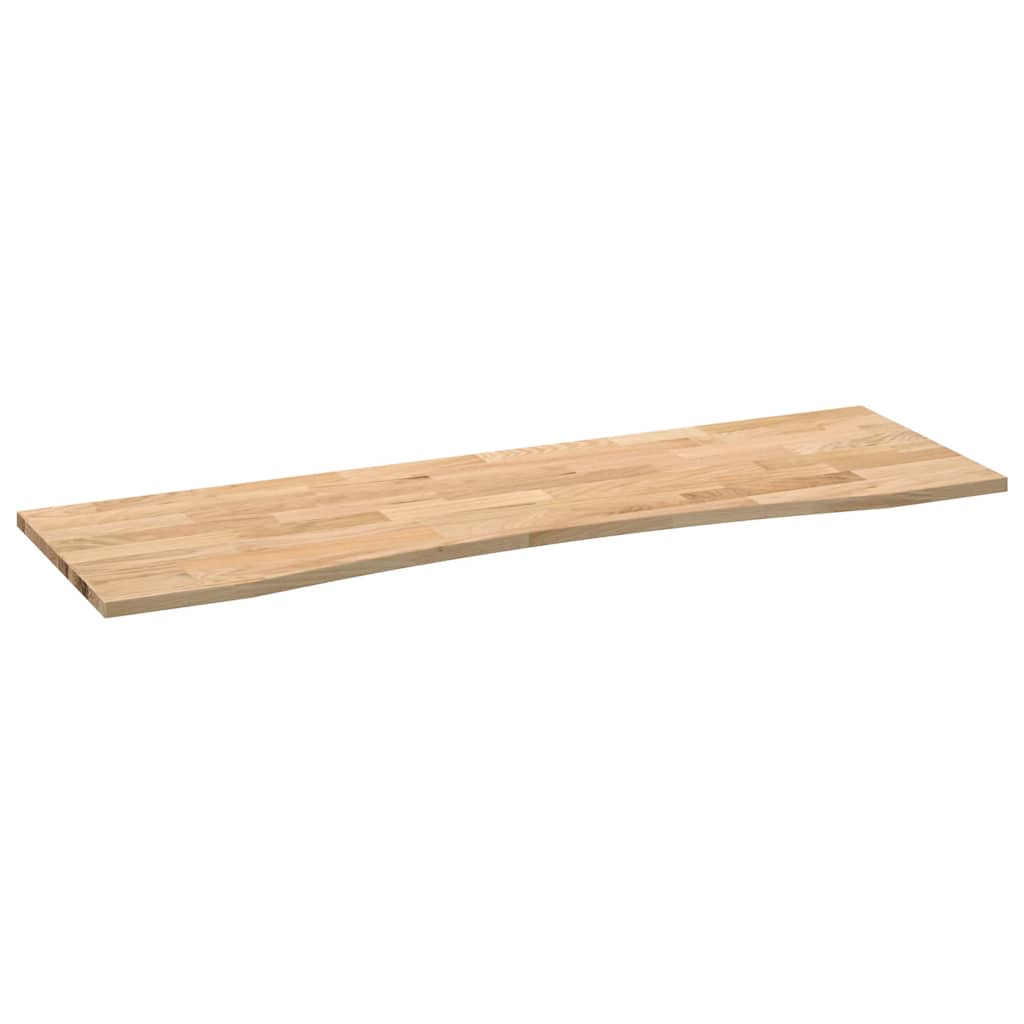 tömör tölgyfa téglalap alakú asztallap kezeletlen 160x50x2,5 cm