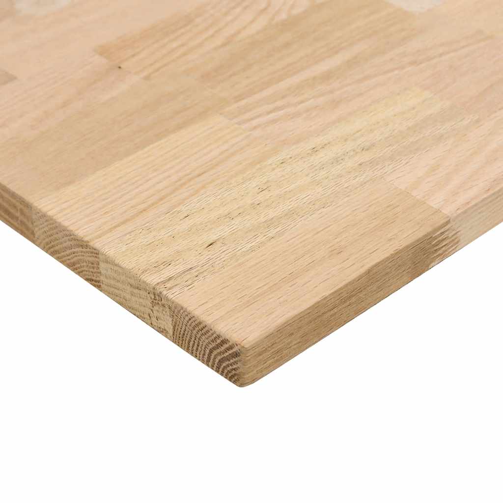 tömör tölgyfa téglalap alakú asztallap kezeletlen 160x50x2,5 cm