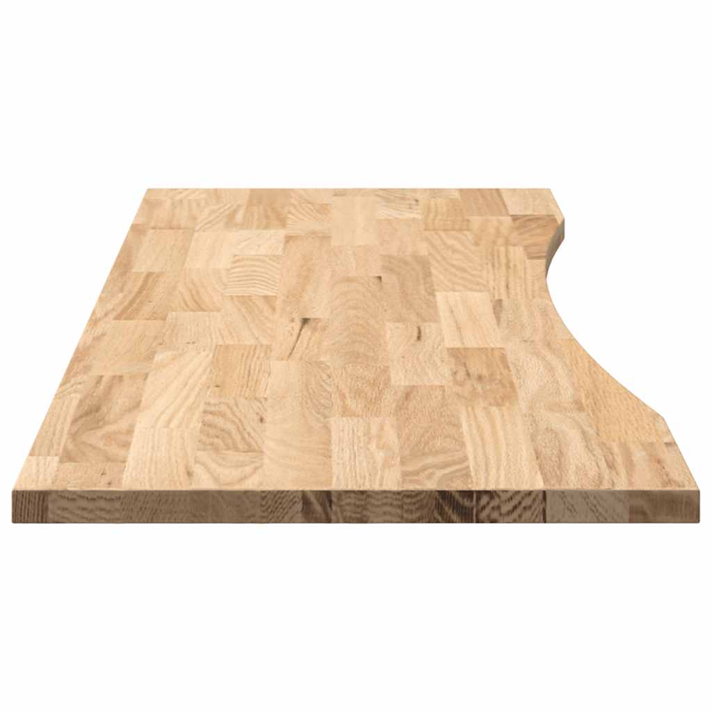 tömör tölgyfa téglalap alakú asztallap kezeletlen 140x60x2,5 cm