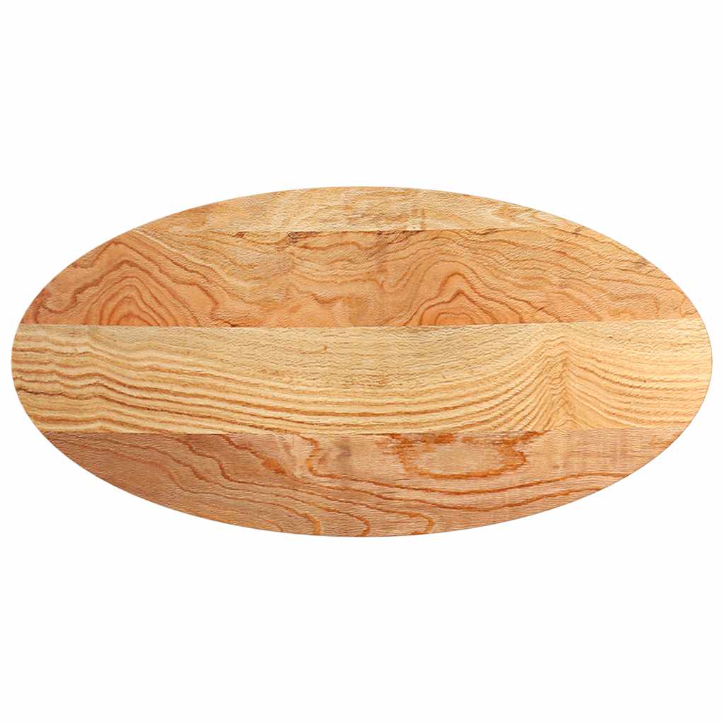 világosbarna tömör akácfa ovális alakú asztallap 120x60x4 cm