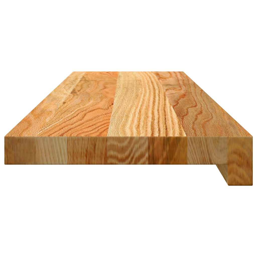ablakpárkányok 2 db világosbarna 80x20x2 cm tömör fa tölgyfa