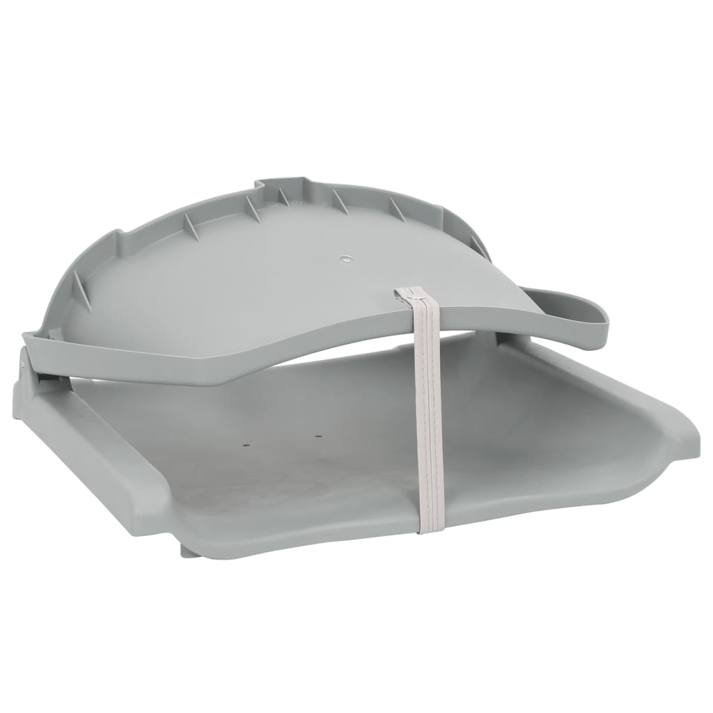 4 részes szürke összecsukható hajóülés párna nélkül 48x51x41 cm