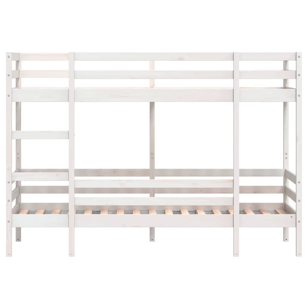 fehér tömör fenyőfa emeletes ágy 80 x 200 cm