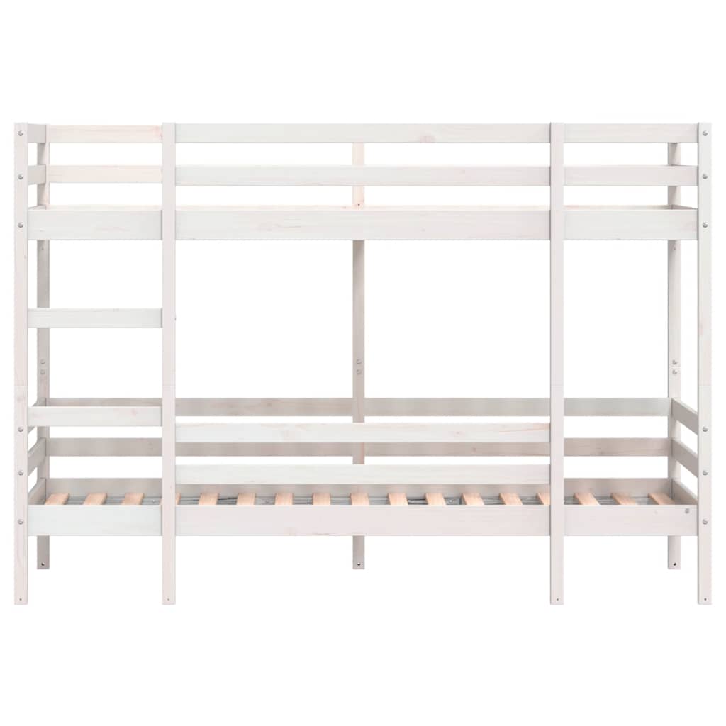 fehér tömör fenyőfa emeletes ágy 90x190 cm