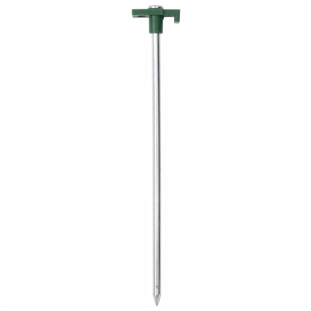 12 db horganyzott acél és polipropilén sátorcövek 25 cm 7 mm