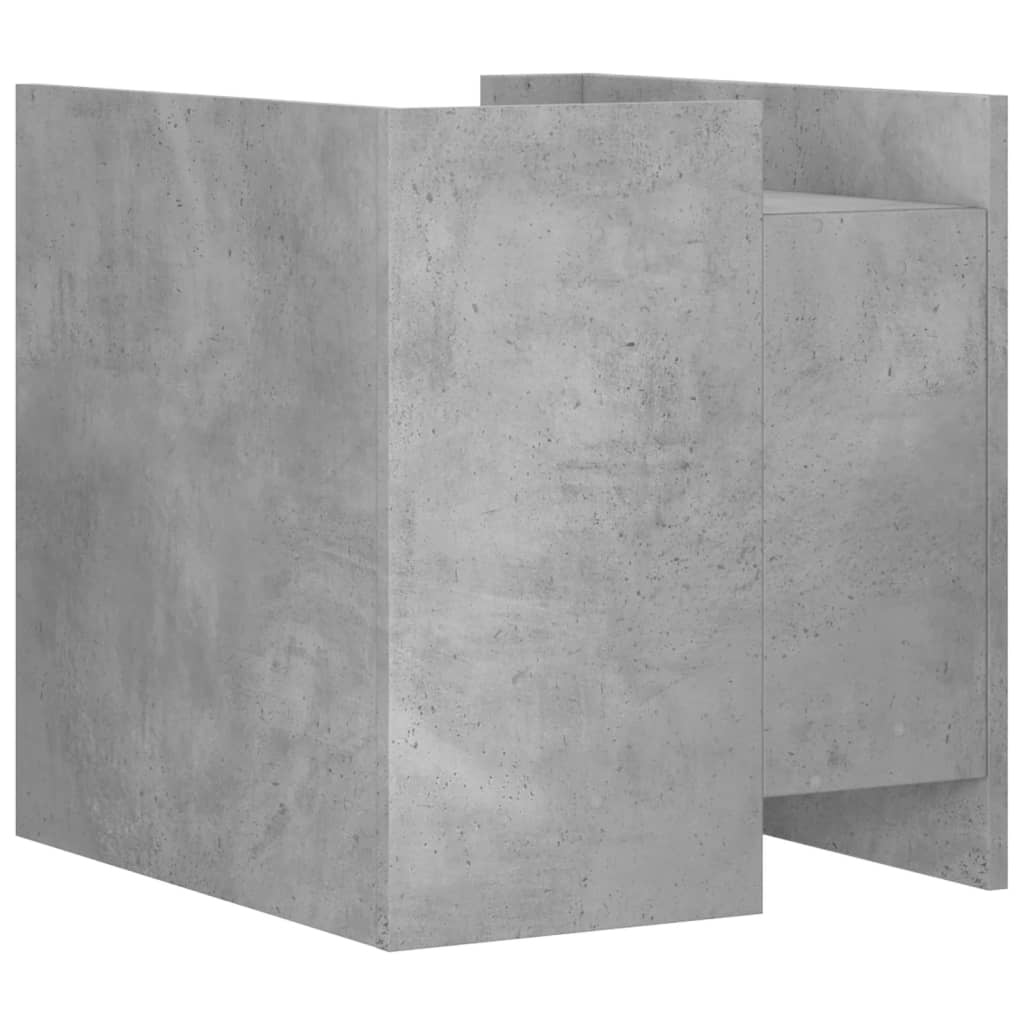 betonszürke szerelt fa éjjeliszekrény 45 x 50 x 50 cm
